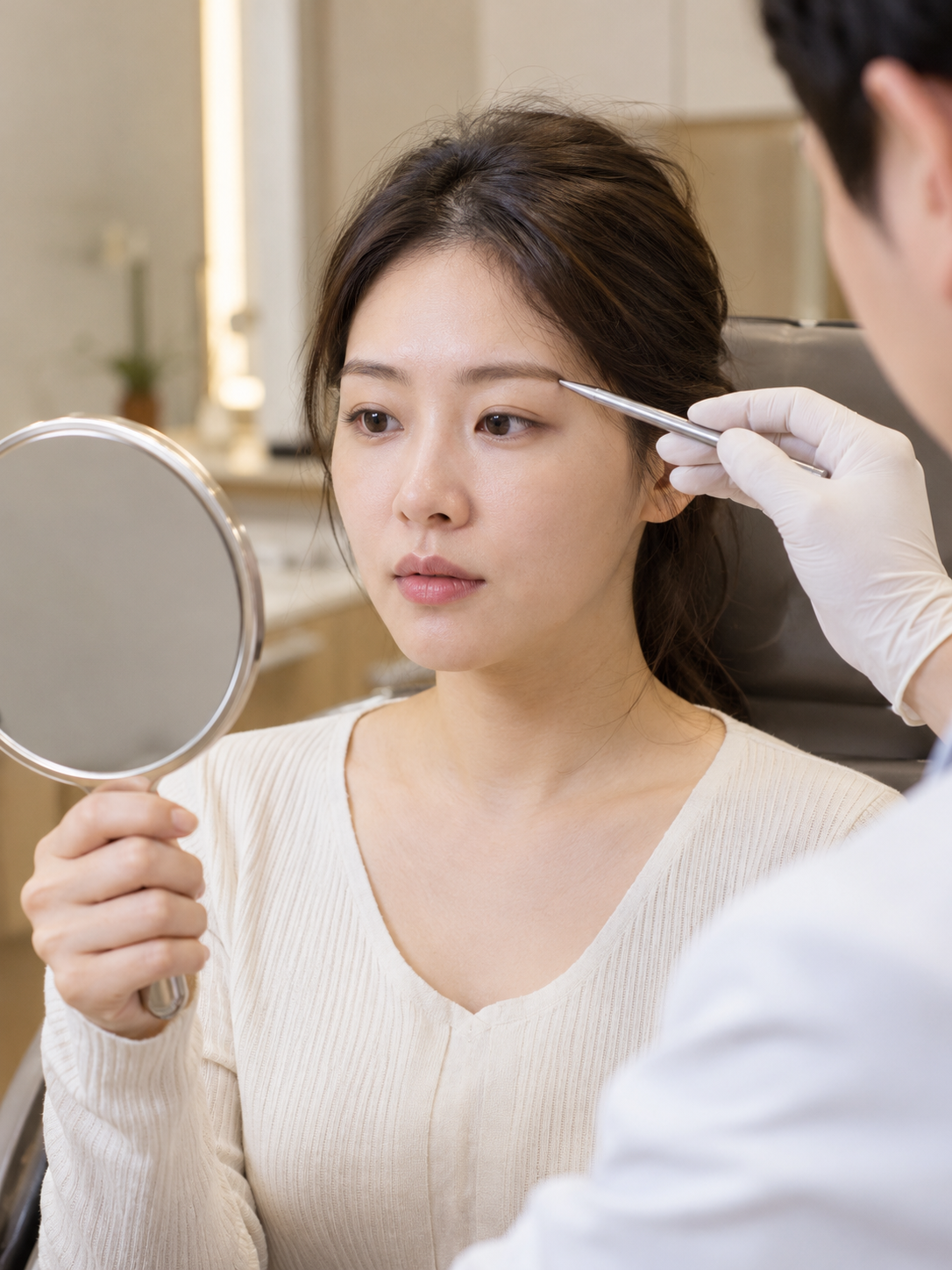 AI 생성 실사 예시: 눈 성형 상담